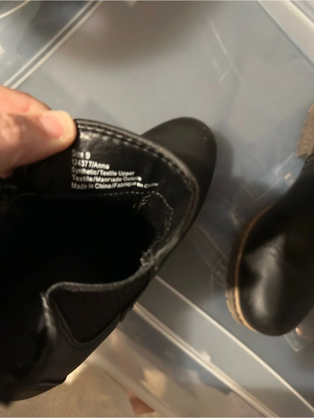 Maurices Black Chelsea Booties with Contrasting Brown Stacked Sole